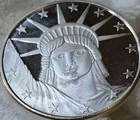 Lady Liberty 1 Oz .999 Fine Round Must Have Torch On Back Private Collection #73