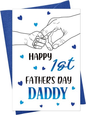 First Fathers Day Card for Dad - Happy 1st Father's Day Card from Baby