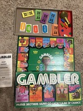 Vintage 1977~GAMBLER~Game of Chance ~ Parker Brothers~ Board Game Made in USA