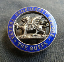 The Royal East Kent Regiment - The Buffs - Enamel Lapel Brooch Badge