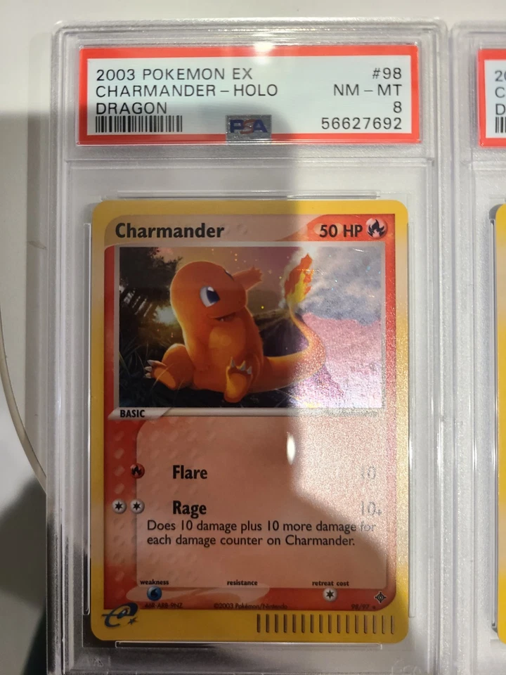 Pokémon EX Dragon Charmander Charmeleon Charizard Set 100/97 PSA 8 e-series - Image 4 of 4