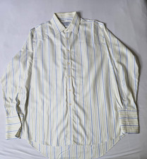 Charles Tyrwhitt Men s Dress Shirt Blue Stripe Long Sleeve Button Up Classic