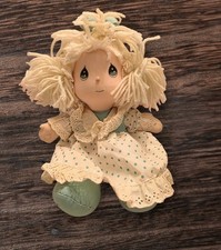 Eden June's Child Jamie Stuffed Doll Polka Dot Dress Yarn Hair Small