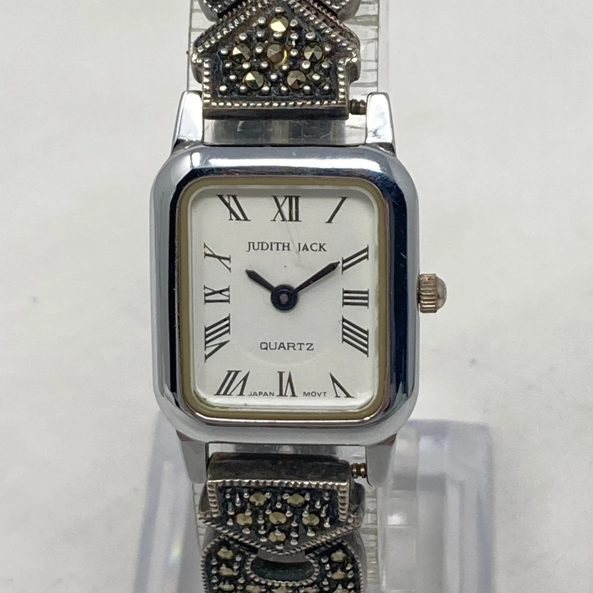 Vintage Judith Jack sterling silver marcasite watch NEW BATTERY Vintage Judith Jack Sterling Silver Marcasite Watch: Mother  main image 2