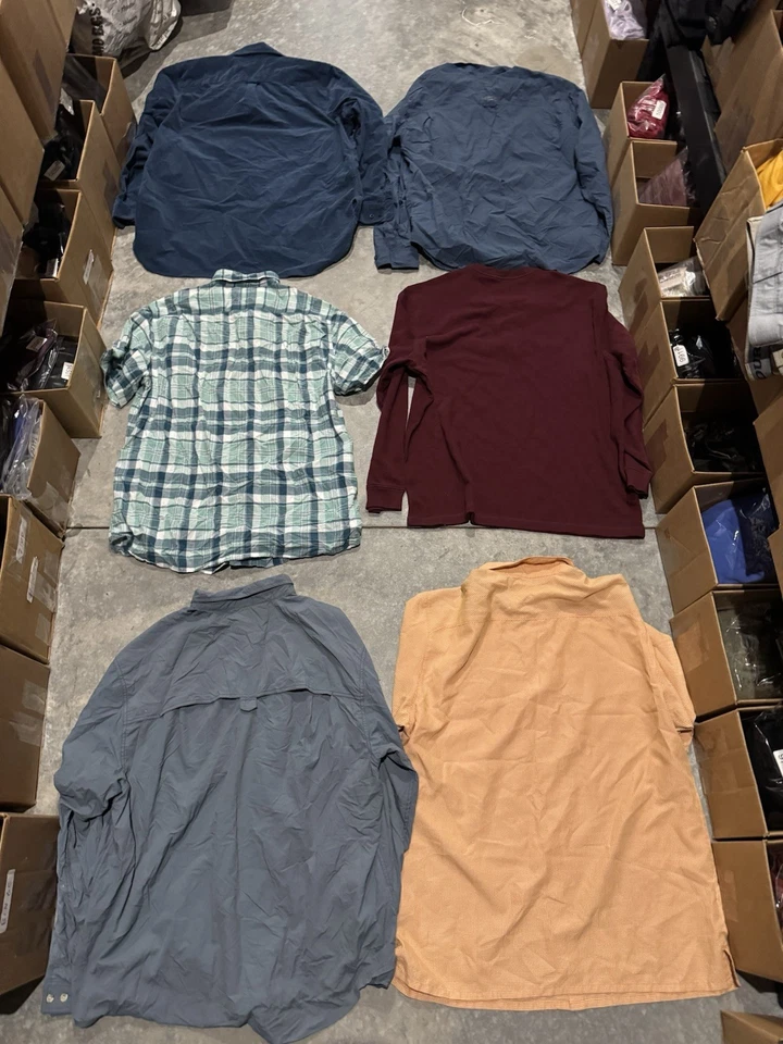 Ll Bean,Columbia,Eddie Bauer Men’s Bundle Lot of 7 Size XL flannel/shirts - Image 3 of 4