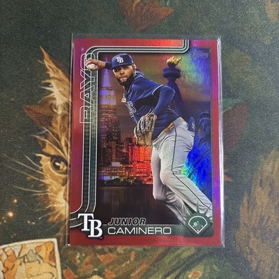 2024-25 topps fanatics fest exclusive big apple Junior Caminero Red 3/5! Rays