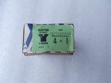Screws Screw Nettlefolds Steel Wood Slotted 4 x 5/8" ref 87 (FREE UK POSTAGE)