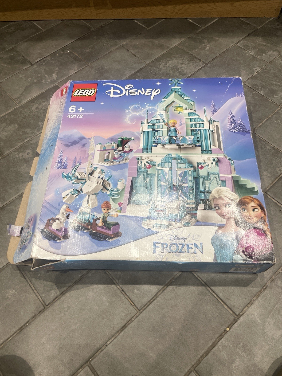 Used Boxed LEGO DISNEY FROZEN PRINCESS ELSA'S MAGICAL ICE PALACE 43172 Age 6+