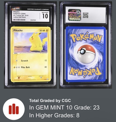 Pikachu graded CGC 10 for sale on eBay