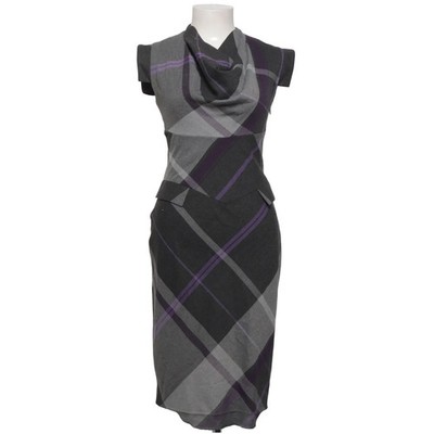 Ted Baker, Kleid, Größe: M, Grau/Lila, Karo, Damen #Wpt