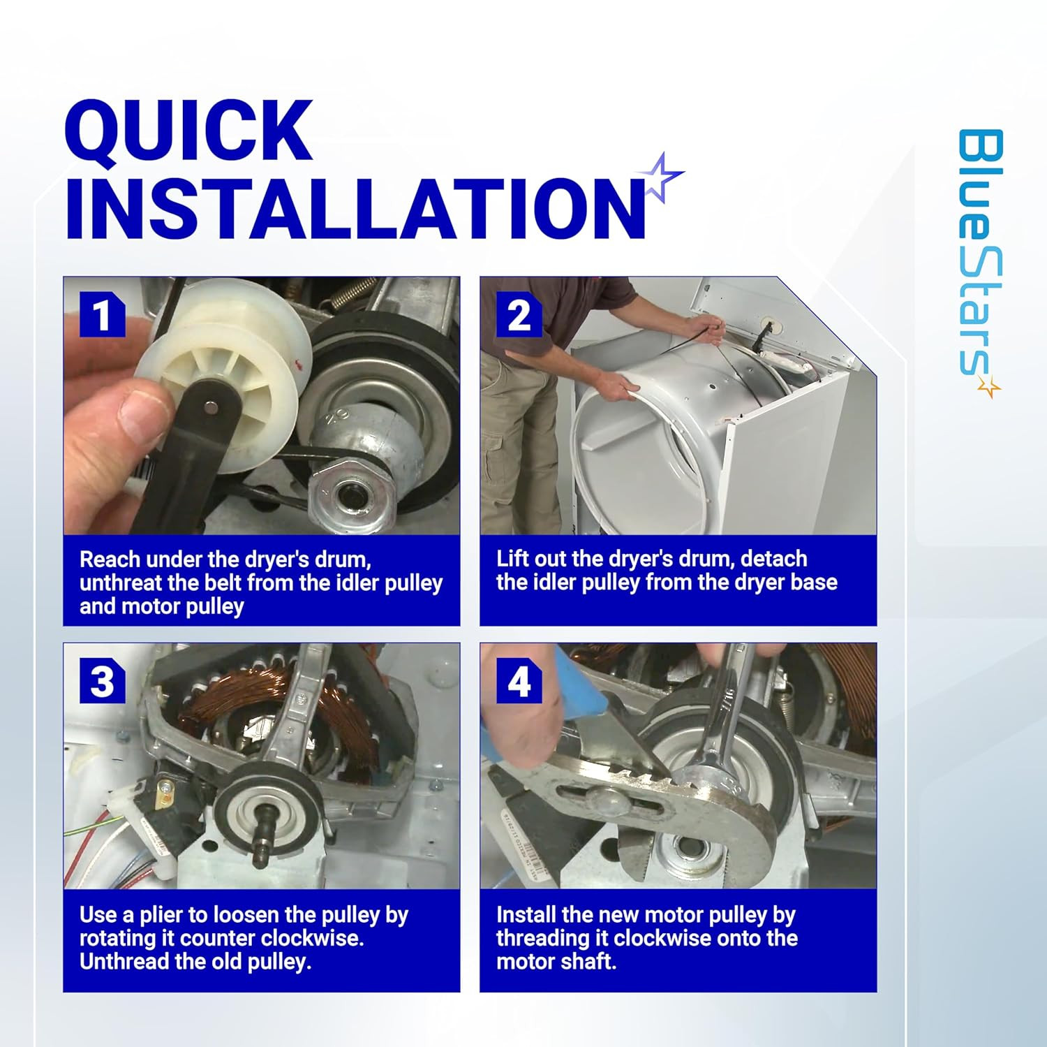 8066184 Dryer Motor Pulley 341241 Dryer Drum Belt - Compatible with Whirlpool Ma