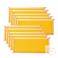 Deep Brood Beehive Frames with Wax Foundation,10 Pack Honey Bee Frames with 100