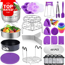 100 PCS Instant Pot Accessories Set 6QT 8QT Steamer Baskets Egg Rack Mold