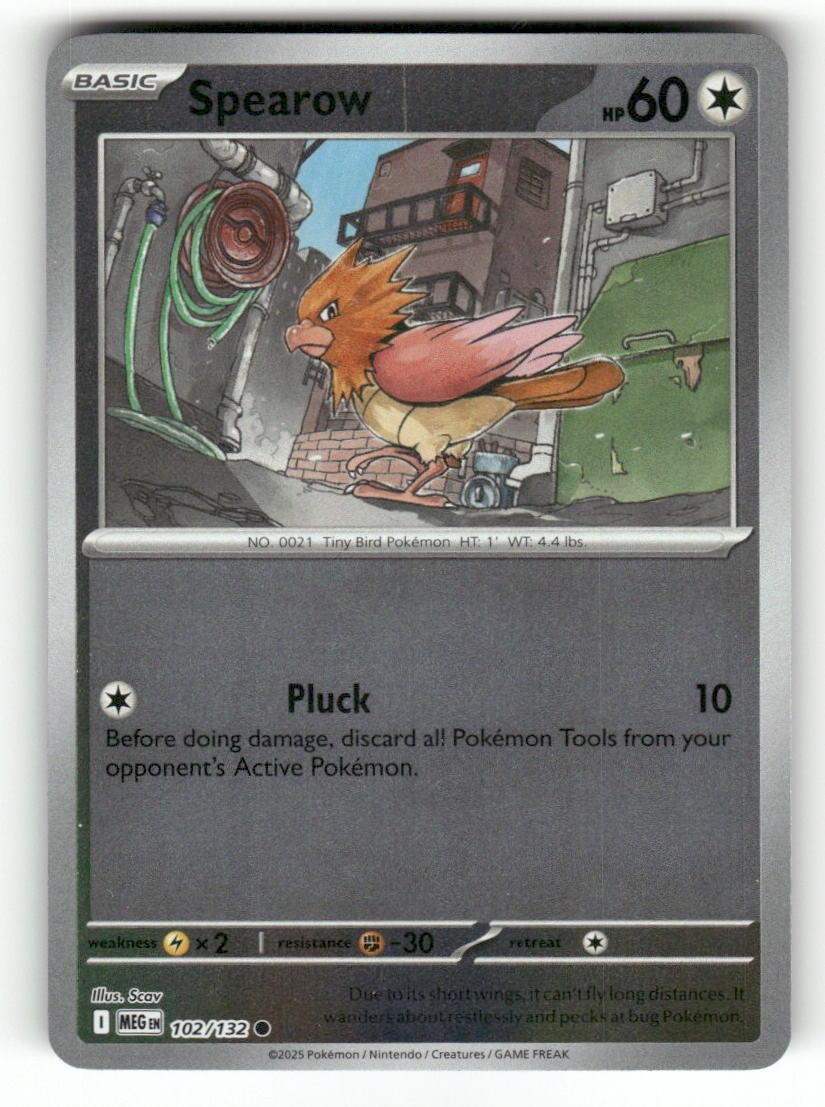 ME01: Mega Evolution #102/132 Spearow reverse holo