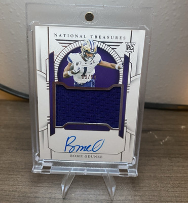 Panini National Treasures Collegiate Rome Odunze RC RPA /99 #45 Huskies