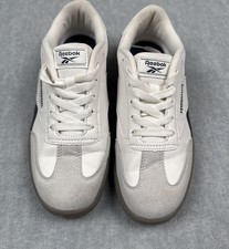 Reebok Classic Leather Kids Youth Size 6 White Navy Sneakers Retro Shoes