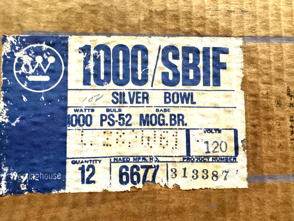 2-PK 1000/SBIF Silver Bowl Inside Frost 1000W 120V Mogul E39 PS52 NEW 313387 - Image 3 of 3