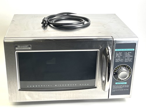 Sharp R-21LCFS 1000W Commercial Microwave, Stainless Steel Door Heavy Duty Oven