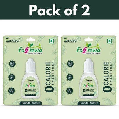 Zindagi Stevia Liquid, Natural Sugar Free Sweetener, Zero Calorie & Vegan 20ml