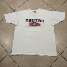 Vintage 1997 Rolling Stones Bridges Babylon Tour Shirt Mens XL White RS9798 VTG