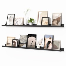 Picture Ledge Shelf, Floating Shelves Set of 2, 56 Inches Picture Shelf for W...