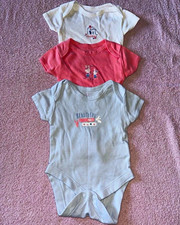 Early Days Baby Girls Vests x3 – Newborn – Short Sleeve – Pink, White & Blue