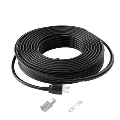 Self-Regulating Pipe Heating Cable, 80FT 5W/FT Heat Tape for Pipes, Roof Sno...