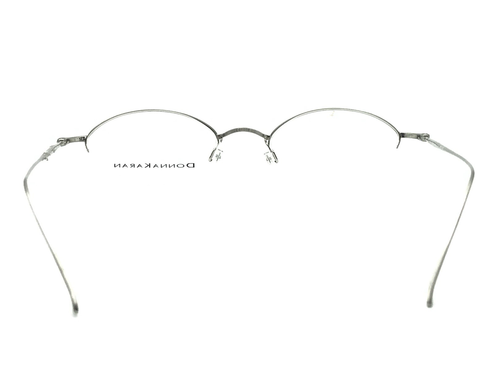 Donna Karan 8237 045 Silver Round Half Rimless Eyeglasses Frames 47-19 135 Japan