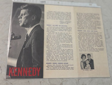 1960 John Kennedy & Lyndon Johnson Presidential Campaign Brochure 8" x 7"