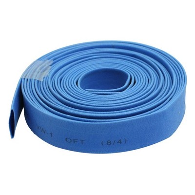 Ratio Tube 2:1 3 meters Blue Polyolefin 8mm Dia Thermo Shrinking