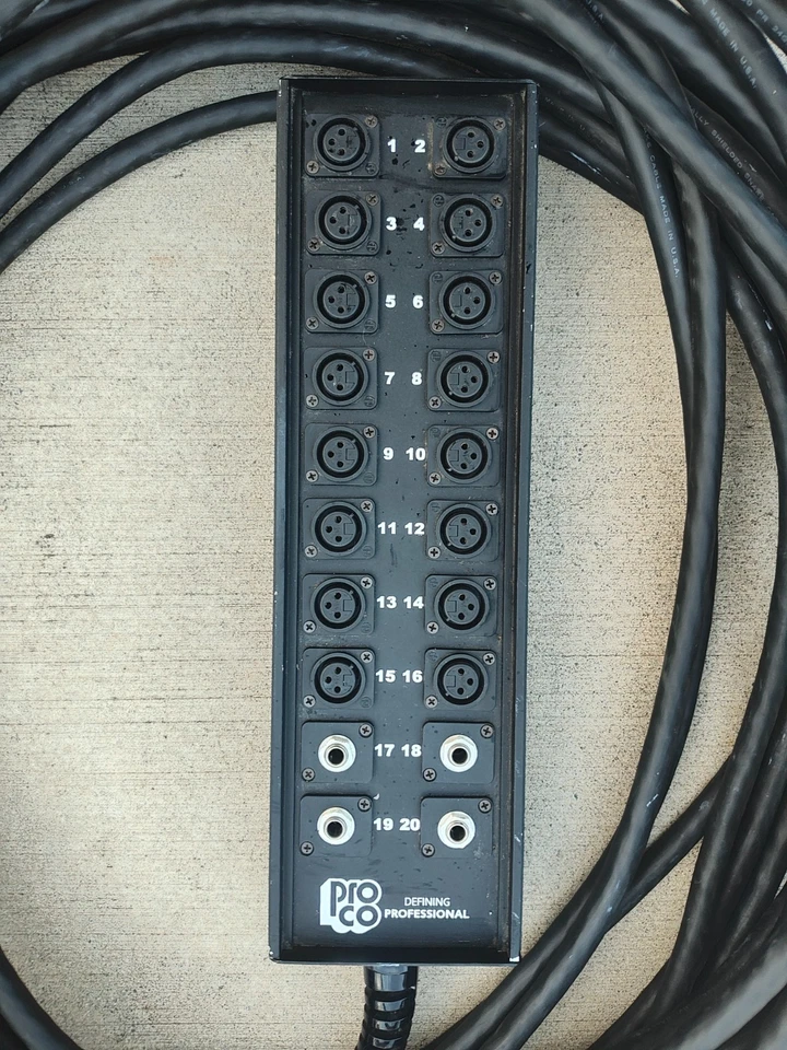 Pro Co SMA1604FBQ-100 SMA Series 16x4 Stage Snake w/ 4x 1/4" Returns - 100 FT - Image 2 of 2