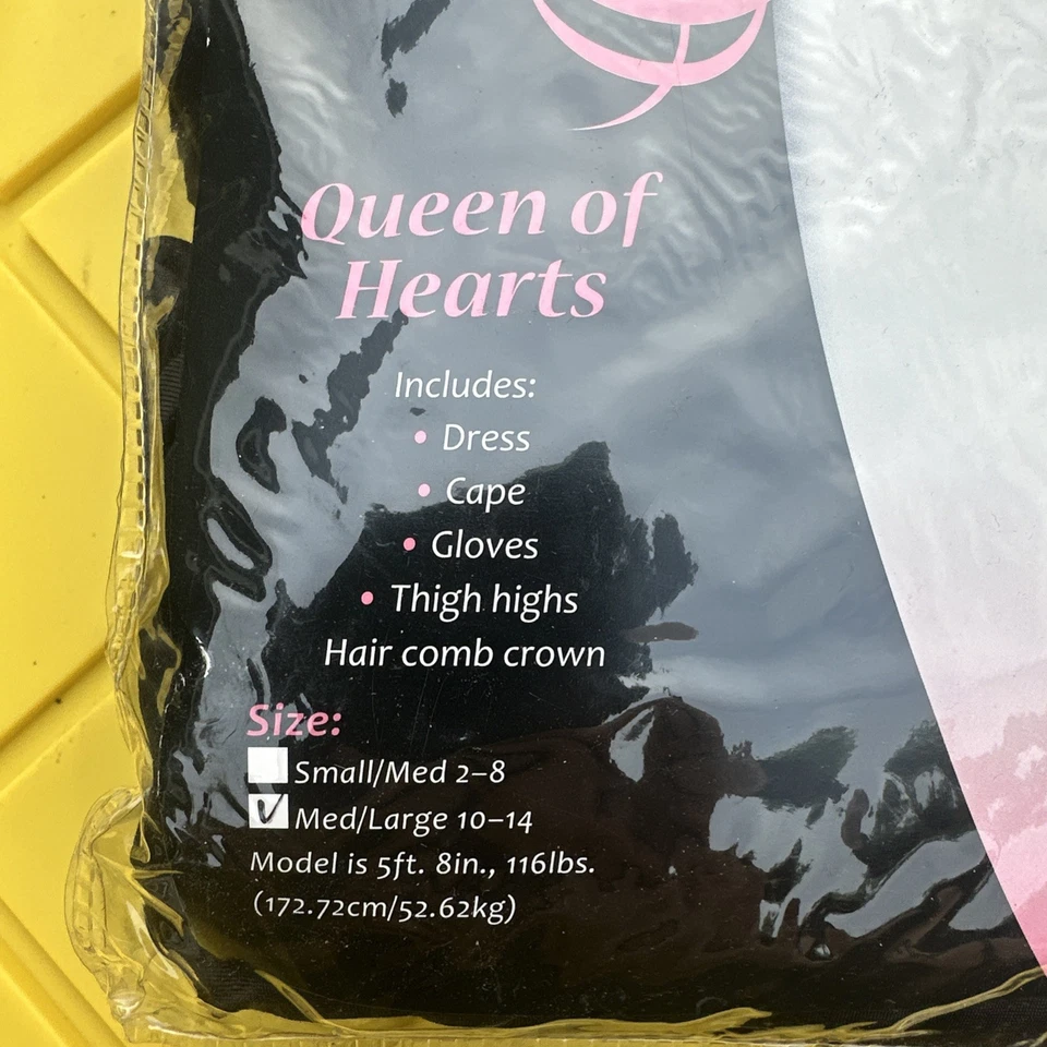 Fun World New Queen Of Hearts Sexy Adult Halloween Costume M/L 10-14 - Image 2 of 4