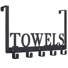 Over The Door Hooks, Towel Holder for Bathroom, Door Mount Towel Rack Towel H...