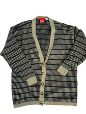 Vintage Liz Co Cardigan Sweater 100 Cotton Grandma Grandpa Sweater Women's M