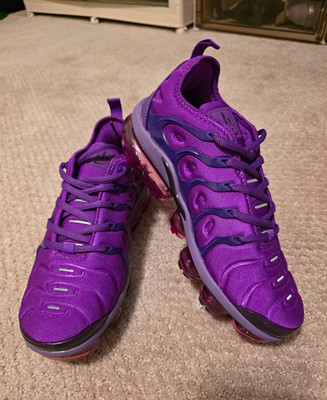 Nike Air VaporMax Plus Low Top Lace-Up Sneakers Purple Synthetic 924453-169