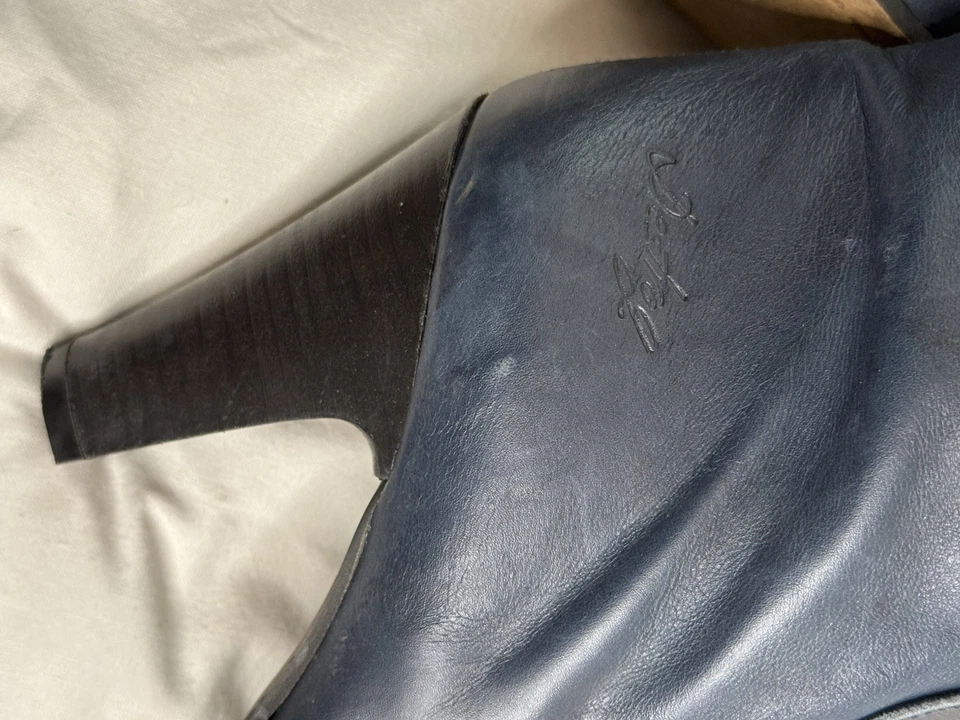 Botas DESTROY España Y2K Vintage Altas Cuero Azul 38 (izquierda) 37 (derecha) 6.5/7 Foto 3 de 4