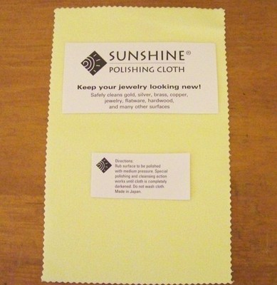6 Sunshine Polishing Cloth for Sterling Silver, Gold, Brass and Copper Jewelr...