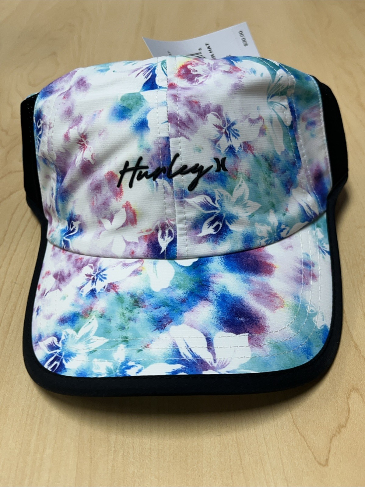 PONY Cappello berretto baseball HURLEY Trinity Runner donna coda di cavallo colori tie dye