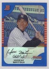 2005 Bowman Chrome Blue Refractor 110/150 Hideki Matsui #74 3zh