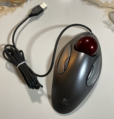 Logitech Trackman Marble Trackball Wired USB MouseT-BC21,P/N810-000767Tested(221