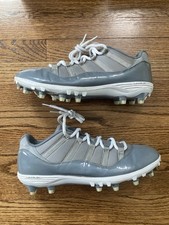 jordan 11 cleats grey