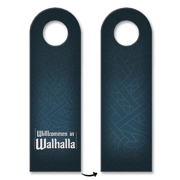 3X Willkommen In Walhalla TüRhäNger Mit Runen Motiv TüRhäNger TüRanhäNger-image