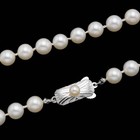 Mikimoto Japanese Cultured Knotted White Pearl Sterling 17in Necklace #JB748-2 — photo 4