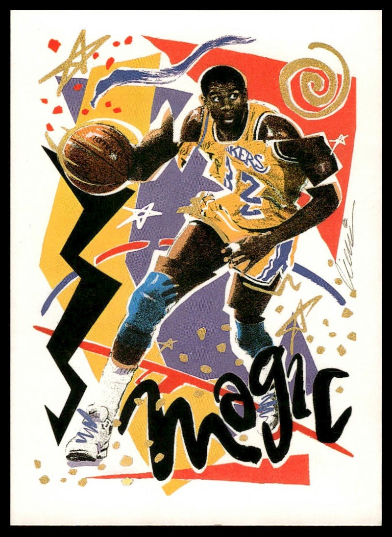 Magic Johnson 1990-91 Hoops #367 Los Angeles Lakers