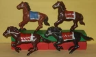 4 Marx Germany Factory Ptd INDIAN PONIES - HORSES Warriors of the World