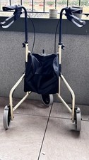 CareCo 3 Wheel Tri Walker Rollator Foldable Adjustable Height Handbrakes gold in