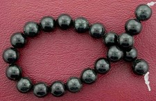 8mm Round Gemstone Gem Stone Black Jasper Beads 7 Inch Strand