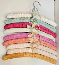 Set of 9 Satin Pastel Colors Padded Clothes Hangers 16" Wide