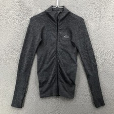 Oakley Full Zip Track Jacket Sweatshirt Women's Size XS Charcoal Gray 8176