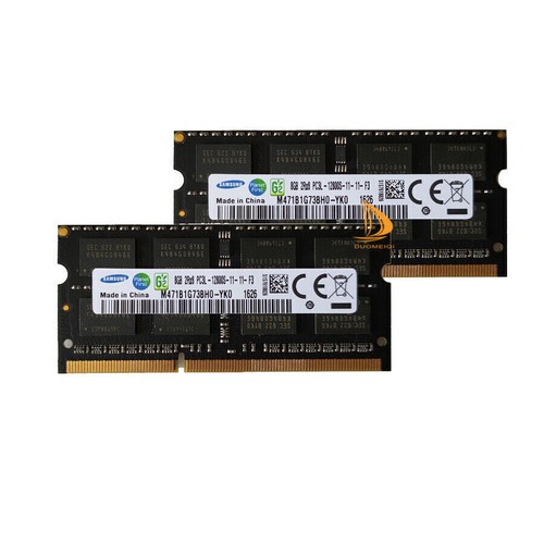 16GB Samsung 2x 8GB 2RX8 DDR3 1600MHz PC3L-12800 SO-DIMM Laptop RAM Memory 1.35V - Picture 1 of 6